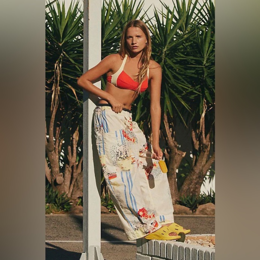 Free People Multicolor Wide-Leg Pants